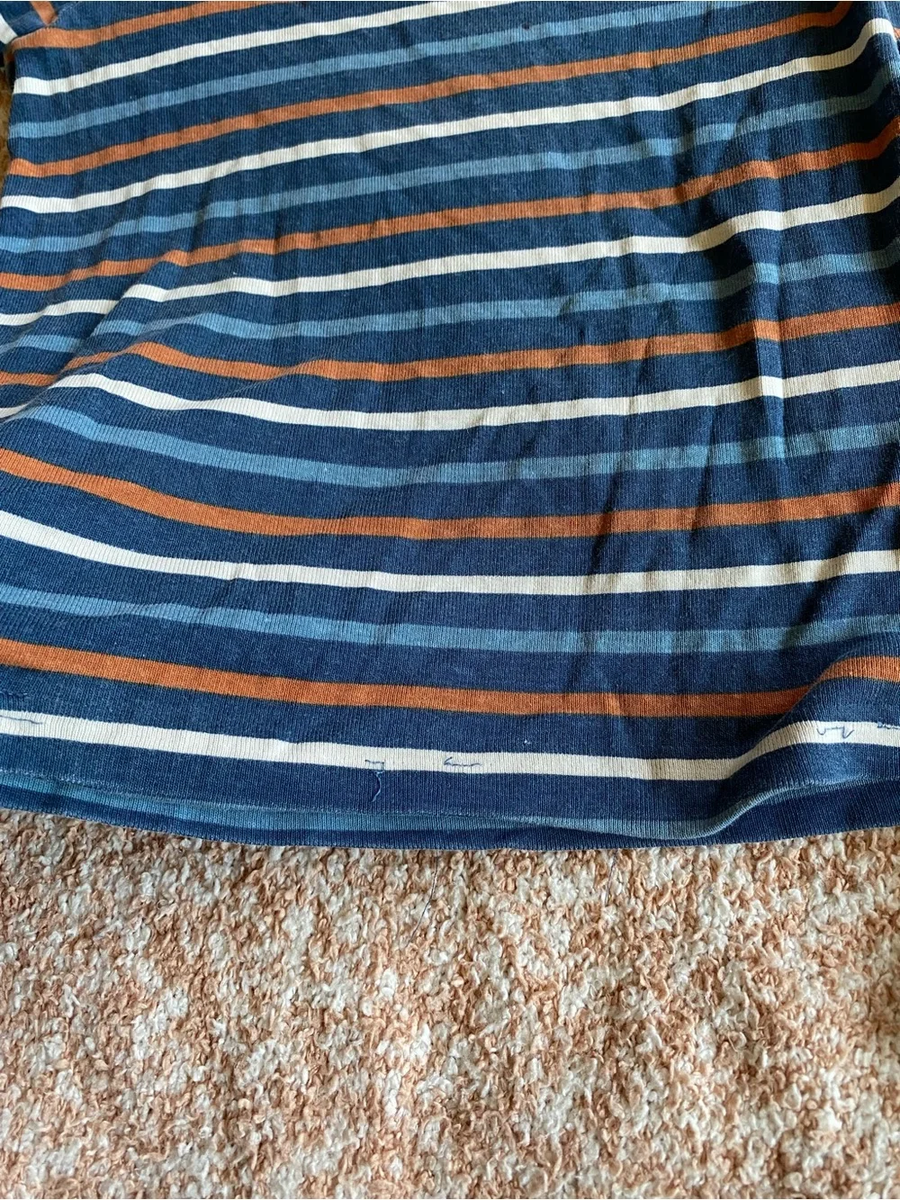 Old Navy boys Kids Short Sleeve Pajama Set in Navy and Brown Stripes